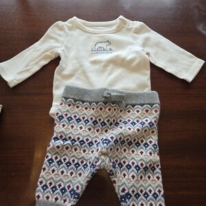 Janie and Jack Baby Outfit with Patterned Pants